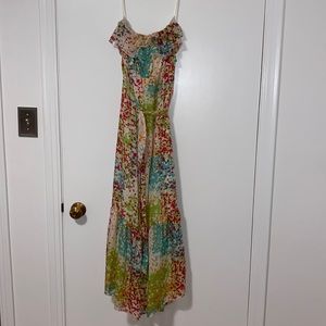Fun, tunic maxi dress. Very flattering.